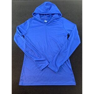 Badger Sport Blue Long Sleeve Hoodie Athletic Top Women's Size S